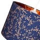 image 3 of Modern Midnight Blue Cotton Fabric 10 Shade with Copper Foil Floral Decoration | Blue | 10"