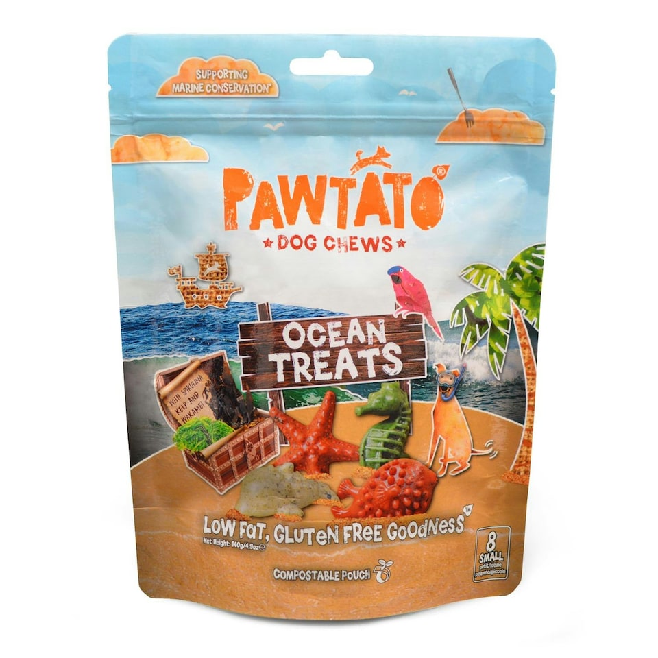 image 1 of Pawtato Ocean Treats Grain Free Small Dog Chews 140g (Pack of 10)