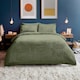 image 1 of Silentnight Teddy Fleece Duvet Cover and Pillowcase Set, Sage Green, Double