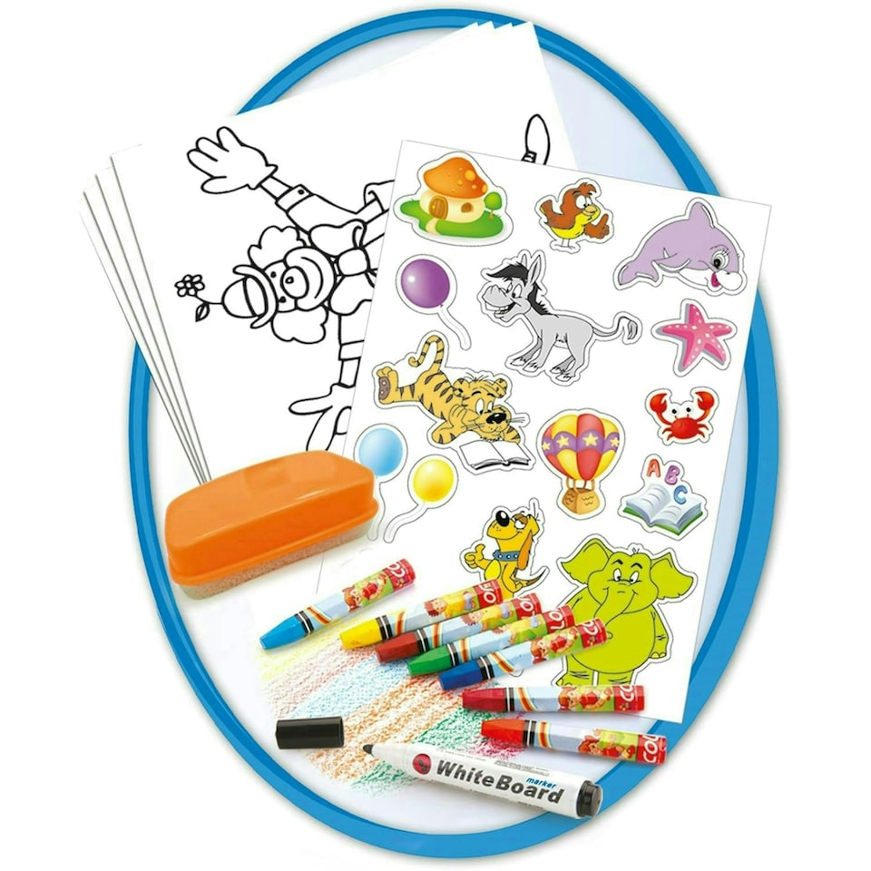 image 1 of Dolu Multi Colour Foldable Jumbo Easel Kids Drawing Board | Multi