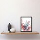 image 2 of Drummer Playing Drum Set Modern Watercolour Black Framed Wall Art Print A4