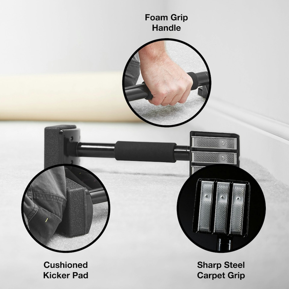 image 1 of VonHaus Carpet Stretching Kit with Knee Kicker and Accessories