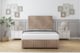 image 2 of Sloomy Harrington Mink Naples Divan Bed Base No Drawers With 26 Inch Strutted Headboard & 12 Inch Matching Footboard | Brown | Mink | Small Single | 1