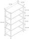 image 2 of 5-Shelf Wood Bookcase Unit With Metal Frame Home Decor Storage and Shelving | Multi | Pine | 1