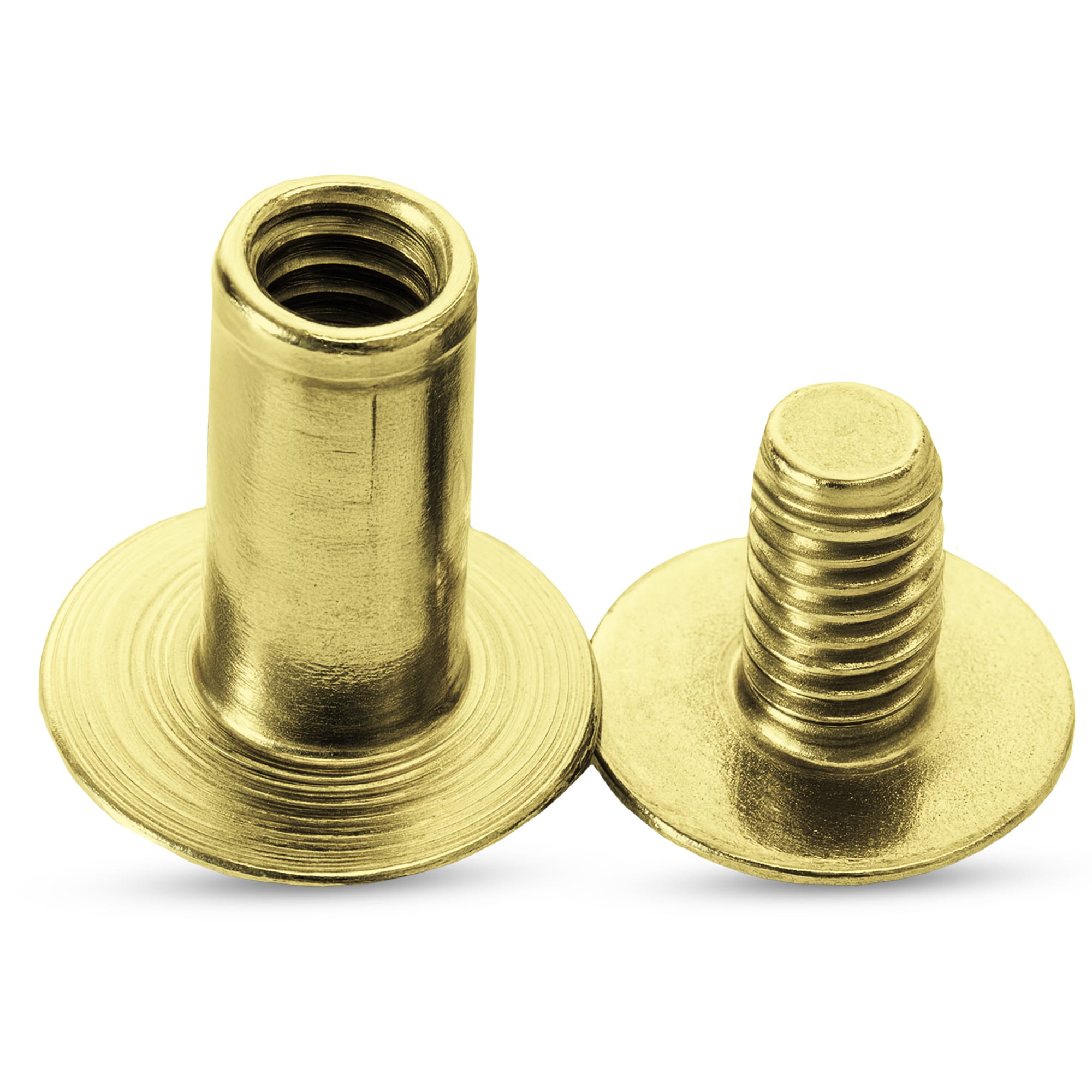 Neel Blue Chicago Screw Rivet Flat Head, Anti-Resistant Durable - 9x20mm, 10pcs in Gold