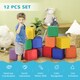 image 7 of HOMCOM 12 Piece Soft Play Blocks Soft Foam Toy Building Stacking Block for Kids