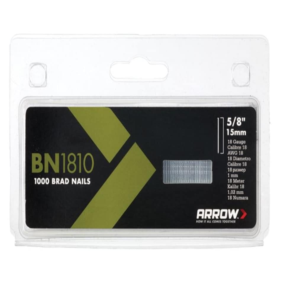 image 1 of Arrow - BN1810 Brad Nails 15mm (Pack 1000)