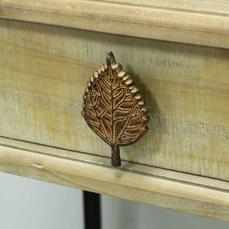 Melody Maison Rustic Leaf Drawer Knob in Metallic Gold