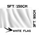 image 4 of Plain White Flag 5ft x 3ft