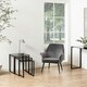 image 4 of Katrine Nest of Tables with Smoked Glass Top Set of 3