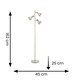image 3 of ValueLights Albie Chrome 3 Way Adjustable Directional Floor Lamp