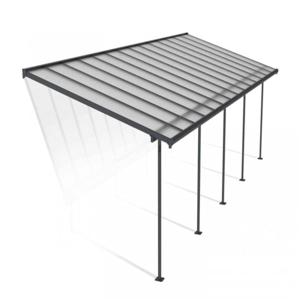 image 1 of Patio Cover Sierra 3 x 8.51 Clear - Polycarbonate - L860 x W299 x H305 cm - Grey | Grey