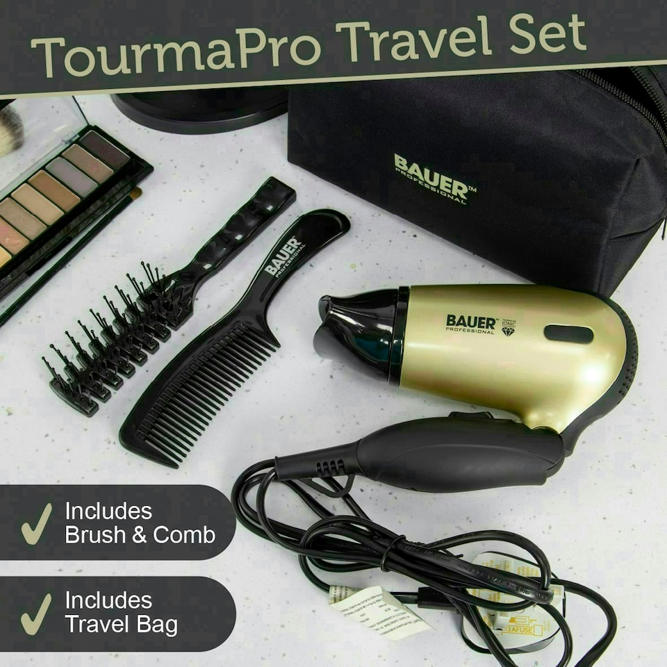 image 1 of Bauer Professional Travel Hair Dryer Set
