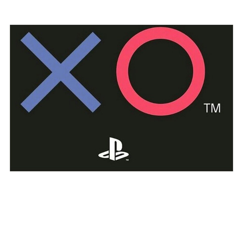 image 1 of Playstation Icons Rug - Black/Multicoloured - One Size | Black | One Size