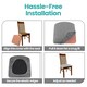image 7 of Dining Seat Chair Covers Stretchable Spandex High-Back Slipcovers - 10pcs