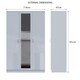 image 2 of FWStyle Chilton 3 Door Wardrobe With Mirror - Grey Gloss Front Grey
