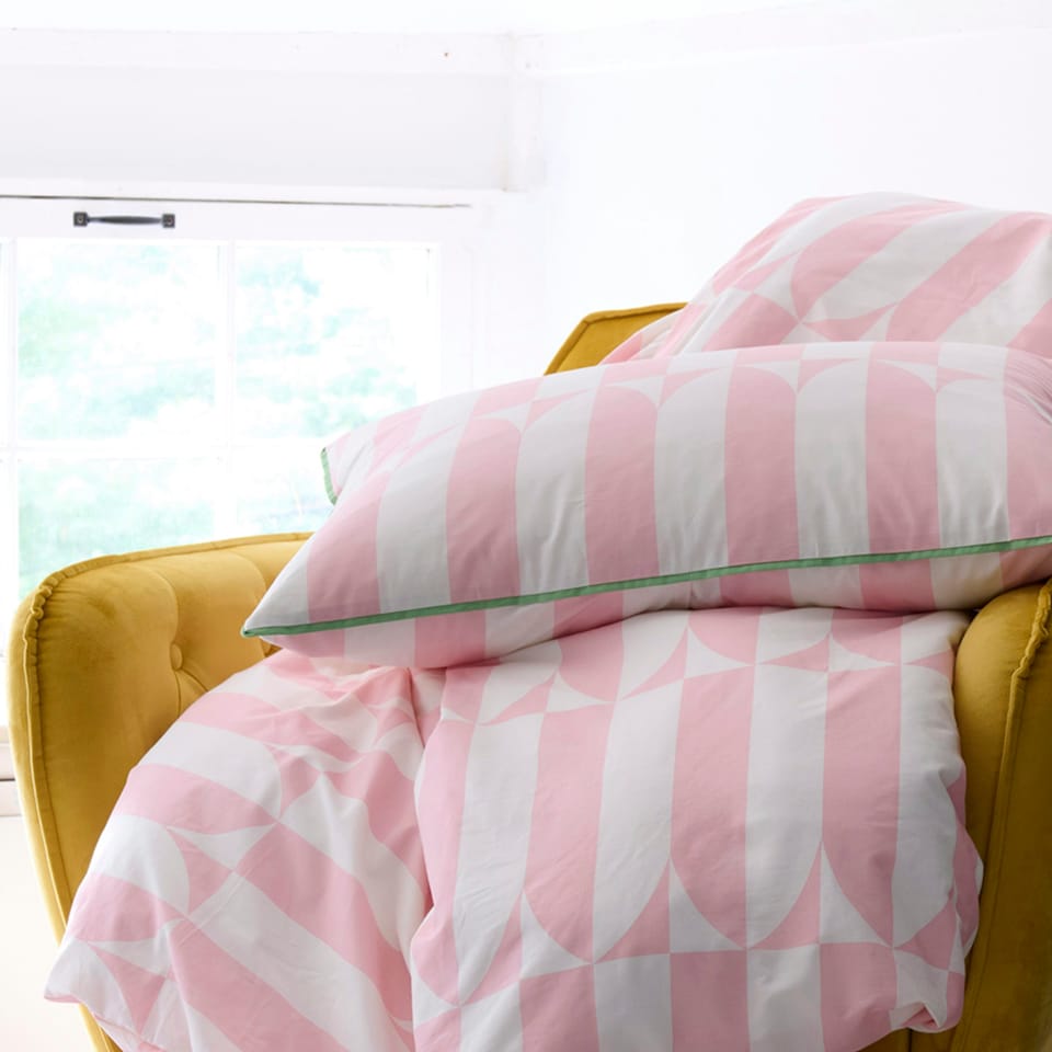 image 1 of Martex Pink Waverly Tile Duvet Cover Set Pink Double Pink | Double