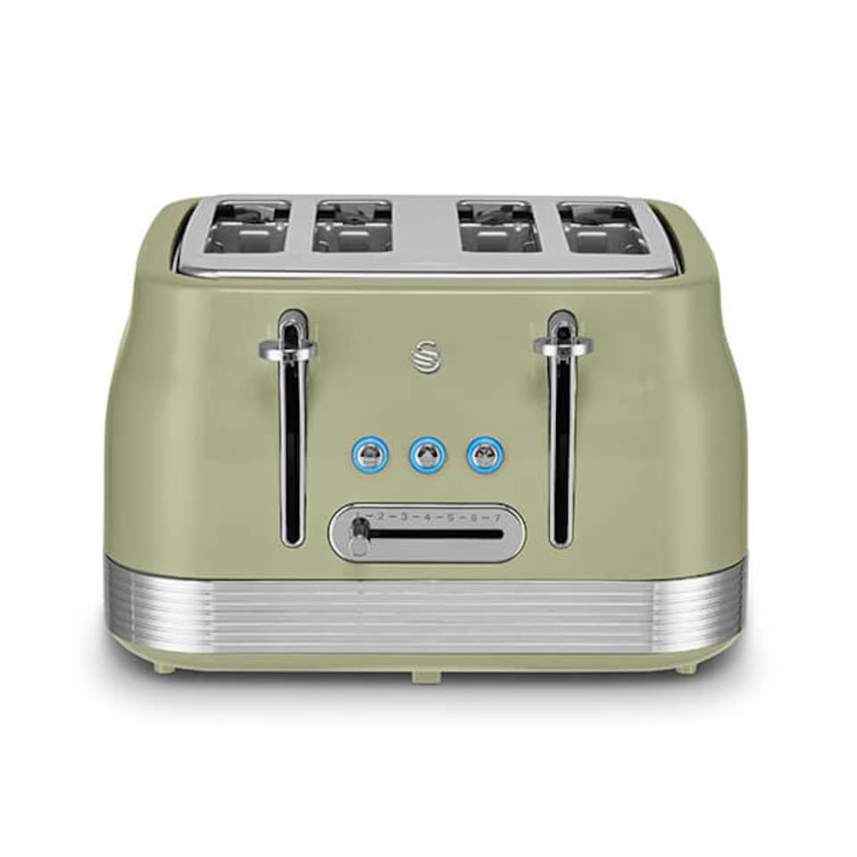 image 1 of Swan Retro Revive Green 4 Slice Toaster