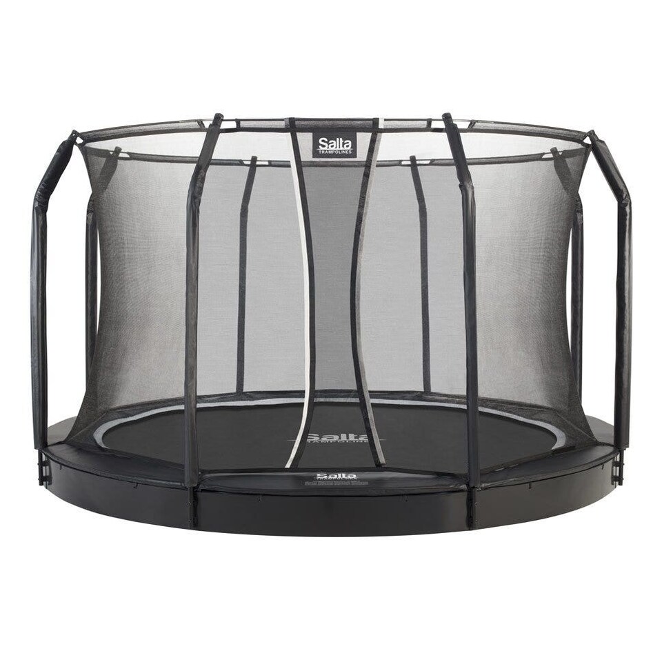 image 1 of Salta 14ft Royal Baseground Black Round Trampoline with Enclosure