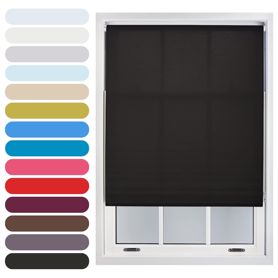 image 1 of 170cm Wide Daylight Roller Blind 165cm Drop | Black | Black