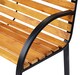 image 8 of Outsunny 2 Seater Garden Bench Metal Wooden Slatted Seat Backrest Patio Chair | Multi