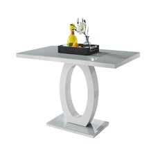 Furniturebox Giovani Grey White Modern High Gloss And Glass Dining Table