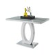 image 1 of Furniturebox Giovani Grey White Modern High Gloss And Glass Dining Table