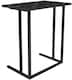 image 1 of Wood Laptop Table, Home Office Portable Computer Stand C-Shape With Metal Legs | Black | Black Marble