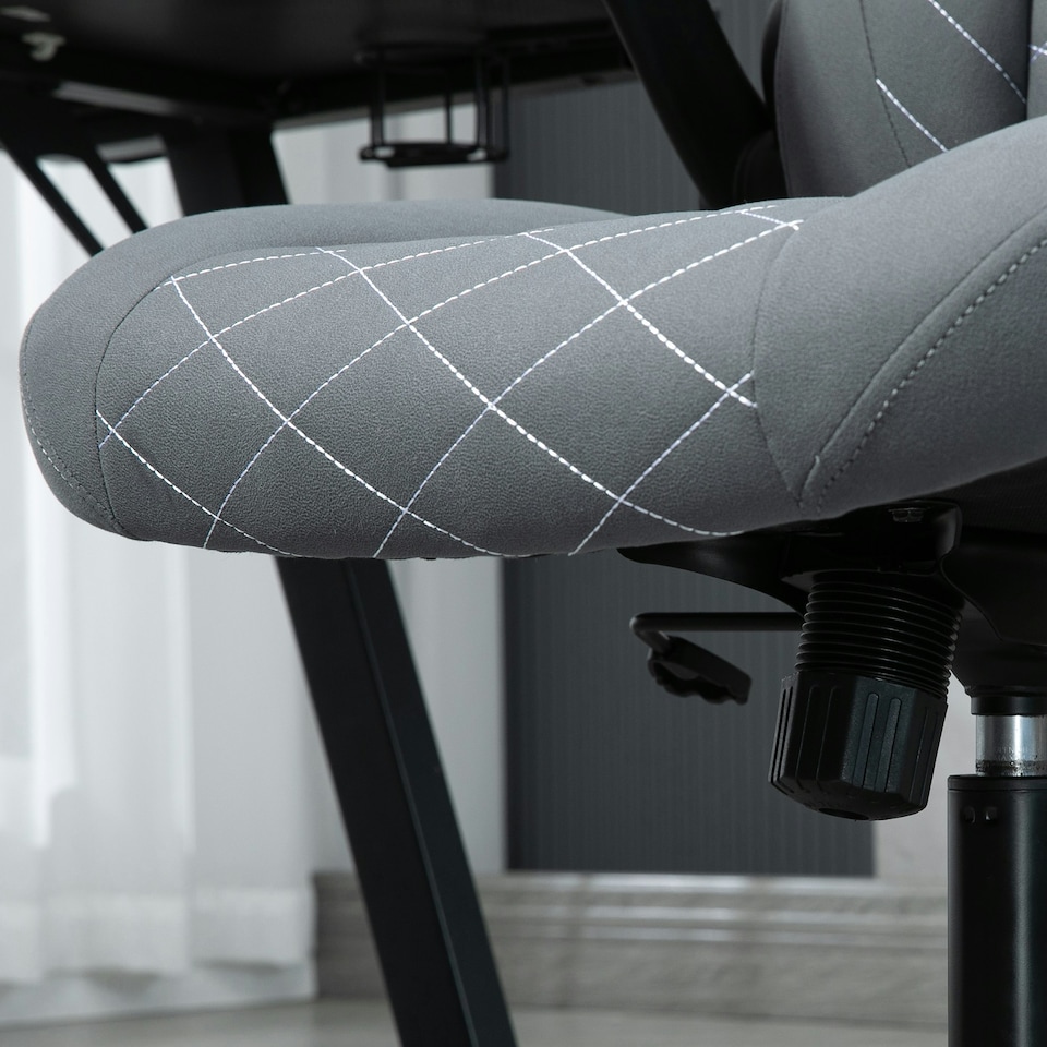 image 1 of Vinsetto High-Back Home Office Chair w/ Flip Up Armrests Swivel Seat Dark Grey