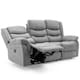 image 5 of Seattle 3 Seater Fabric Manual Recliner Sofa (Grey)
