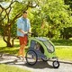 image 2 of PawHut Pet Bicycle Trailer Water Resistant Carrier 3 Wheels Push Pull Brake