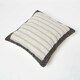 image 5 of Homescapes Veria Handwoven Grey Stripe Kilim Cushion - 45 x 45 cm Grey