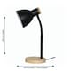 image 6 of First Choice Lighting Set of 2 Clark Natural Wood with Black Table or Bedside Lamps Black | Brown