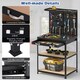 image 6 of COSTWAY Workbench 290KG Work Table w/2 PCS Pegboard-Black