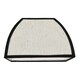 image 2 of Vintage Victorian Square Lamp Shade in Oatmeal Linen and Black Trim Black
