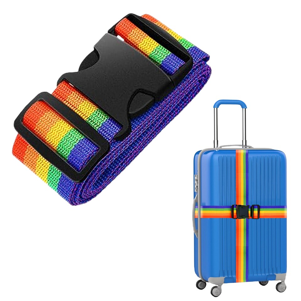 image 1 of Strong Adjustable Luggage Strap with Buckle - Pack of 4