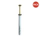image 2 of Securfix Hammer-In Fixings (Pack of 20) - Brass/Grey - One Size