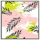 image 4 of Green leaves on brush strokes (Picutre Frame) White | S
