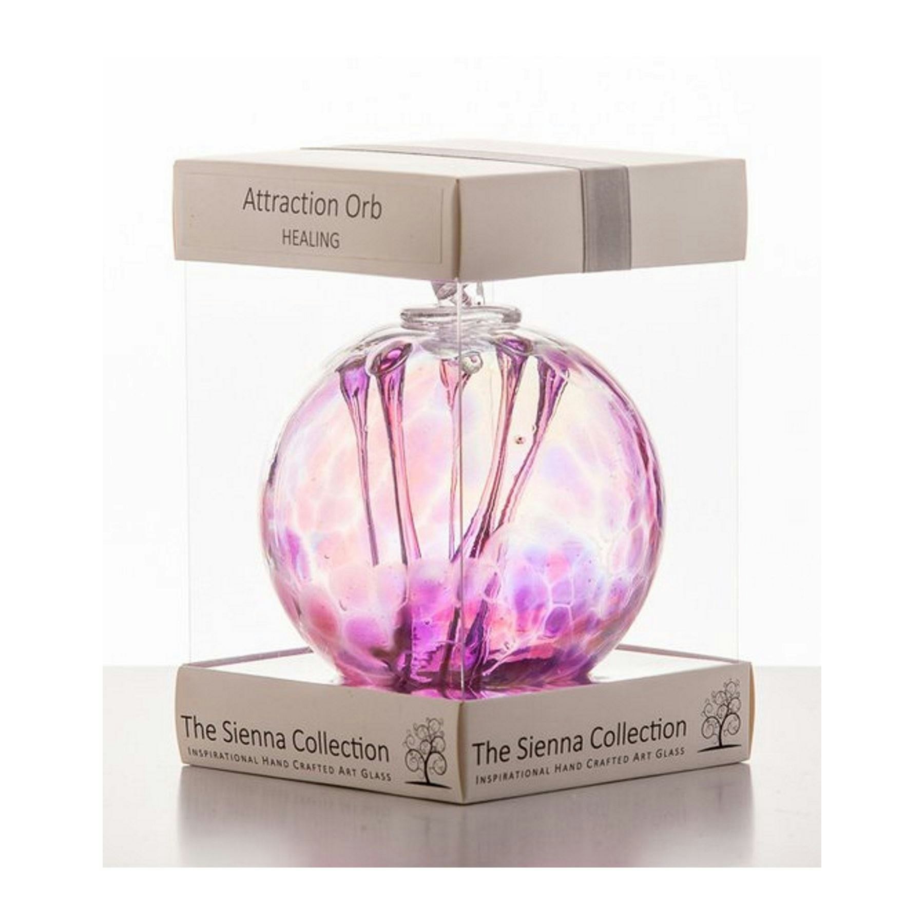 Sienna Glass Attraction Orb Healing in Purple
