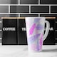 image 2 of Purple Feathers Latte Mug