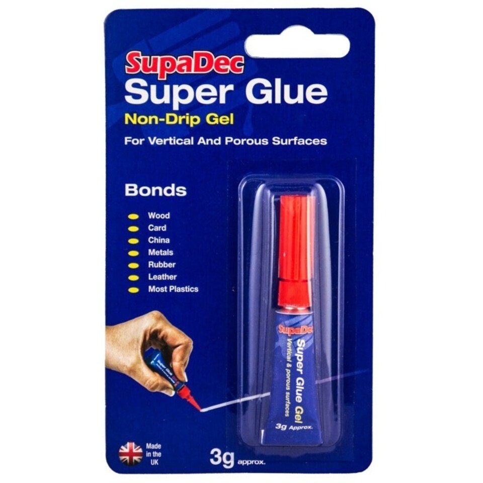image 1 of SupaDec Super Glue - Blue/Red - 3g