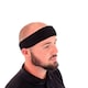 image 2 of Black Sport Gym Fitness Exercise Headband & Sweatband Set for Heads & Wrists