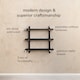 image 4 of Oliver Floating Shelves - 3 Tier Solid Wood Wall Shelf