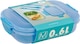 image 5 of Plastic Lunch Box Food Storage Air Tight Rubber Seal Container with Clip Lock 600ml | Blue | 6 Blue | 600 ml | 6