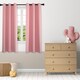 image 6 of Pink Eyelet Curtains - Thermal Blackout Curtains  - 66 x 84 Inch Drop - 2 Panel | Pink | One Size