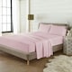 image 1 of Plain Dye Flannelette Pink Super King Sheet Set | Pink | Super King