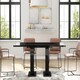 image 6 of Extendable Dining Table Modern Black Gloss Small Extending 4 6 8 Seater Dining Room Pillar Pedestal Leg GIA