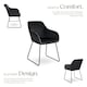 image 3 of Dining Chair Jeane - velvet look, cantilever frame - Set of 4 Black | Velvet Look Black/Black