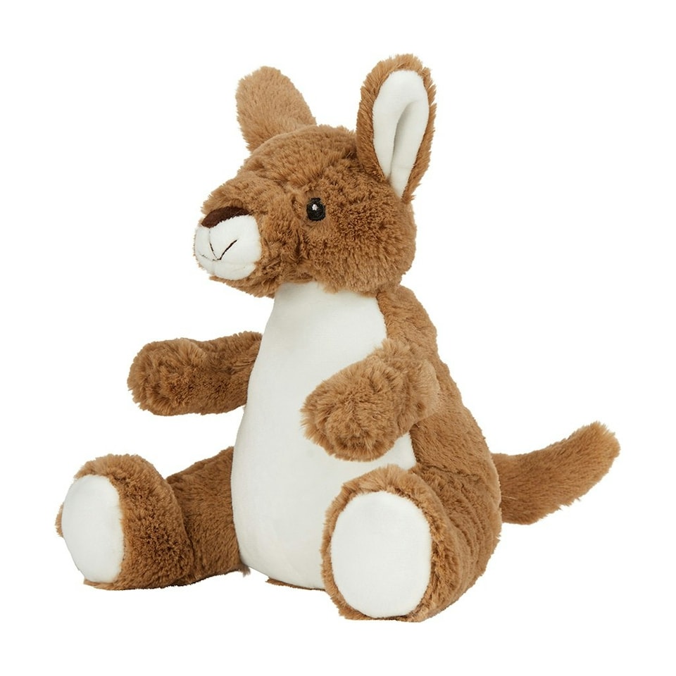 image 1 of Mumbles Kangaroo Teddy Bear - Brown/White - One Size