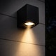 image 3 of CGC Lighting Eileen Black Outdoor Rectangle Wall Spotlight GU10 | Black | Black